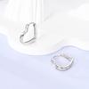 Charms Double Hoop Earrings For Women 100% 925 Silver Cubic Zircon Heart Star Moon Earrings Elegant Birthday Jewelry Gifts