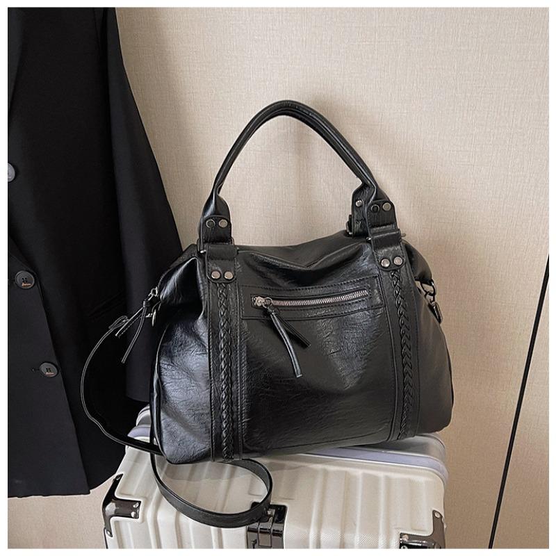 

Новая модная ретро сумка-тоут тренд жареный цвет плечевая сумка-мессенджер многокарманная сумка-тоут чёрный