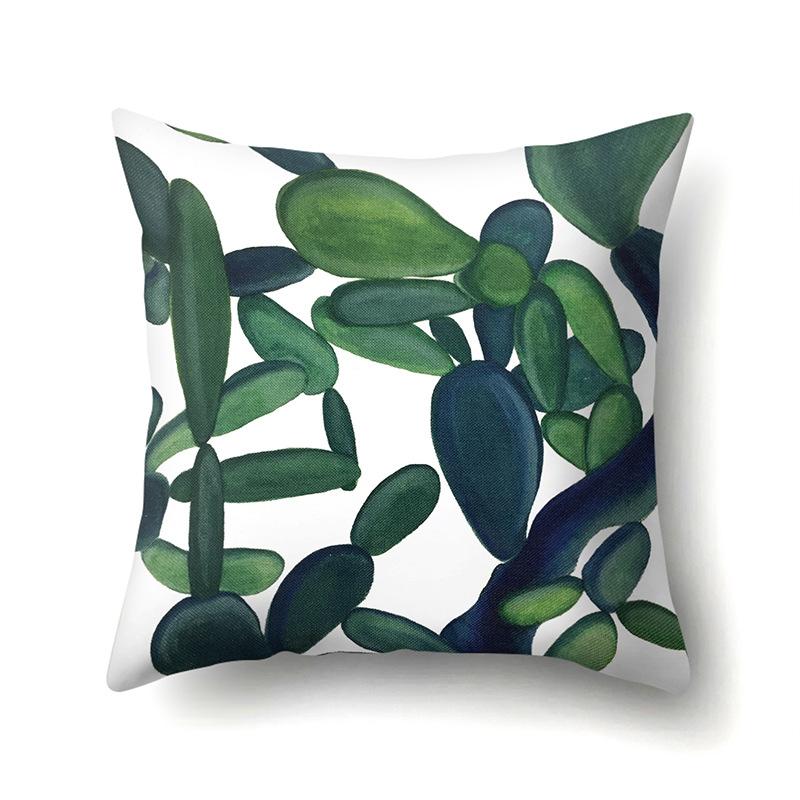 

Полиэстеровая наволочка в скандинавском стиле с принтом растений и цветов, бархатная наволочка из персиковой кожи, наволочка для диванной поясничной подушки No pillow core