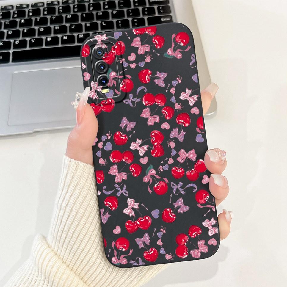 Per Vivo V2027 V2028 V2029 Cover Posteriore Vivo Y11S Y12s Y12a Y20 Y20s Y20i Custodia Girly Fashion Funda Bumper Morbido in Silicone Liquido