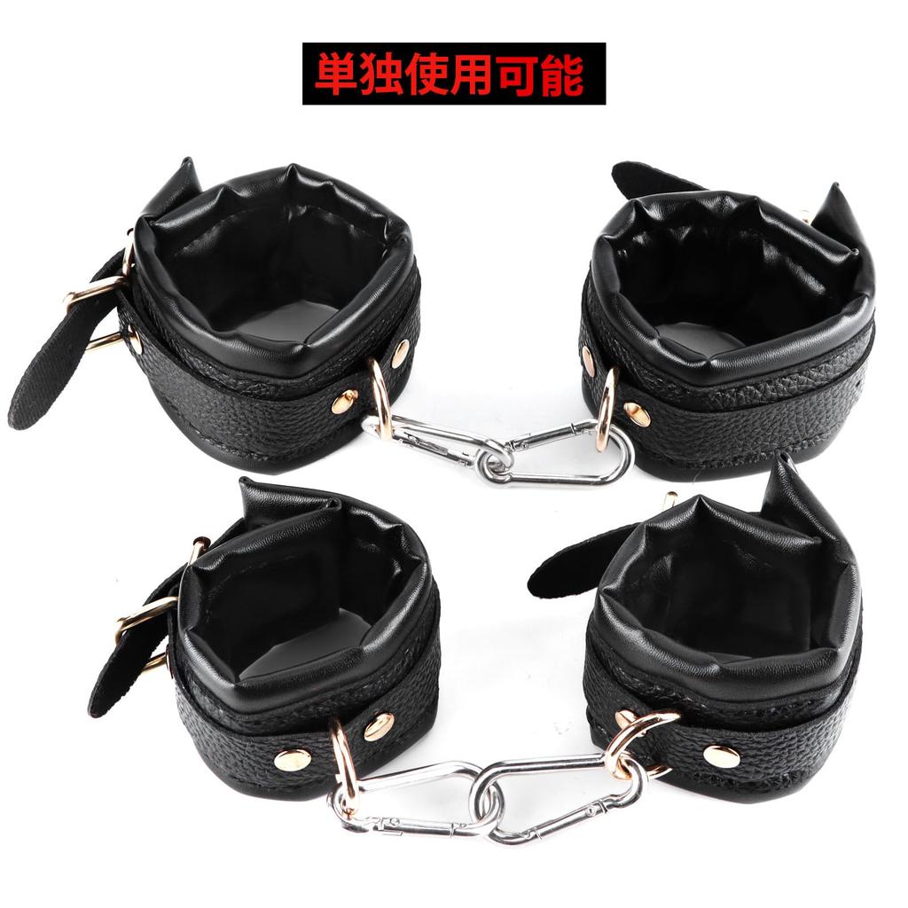 Soxeeh SM Steel Restraint SM Foot and Can Be Used Leg Restraints Goods, Rods, Set, Handcuffs, Separately, Handcuffs, Cuffs, Restraints, (Black)
