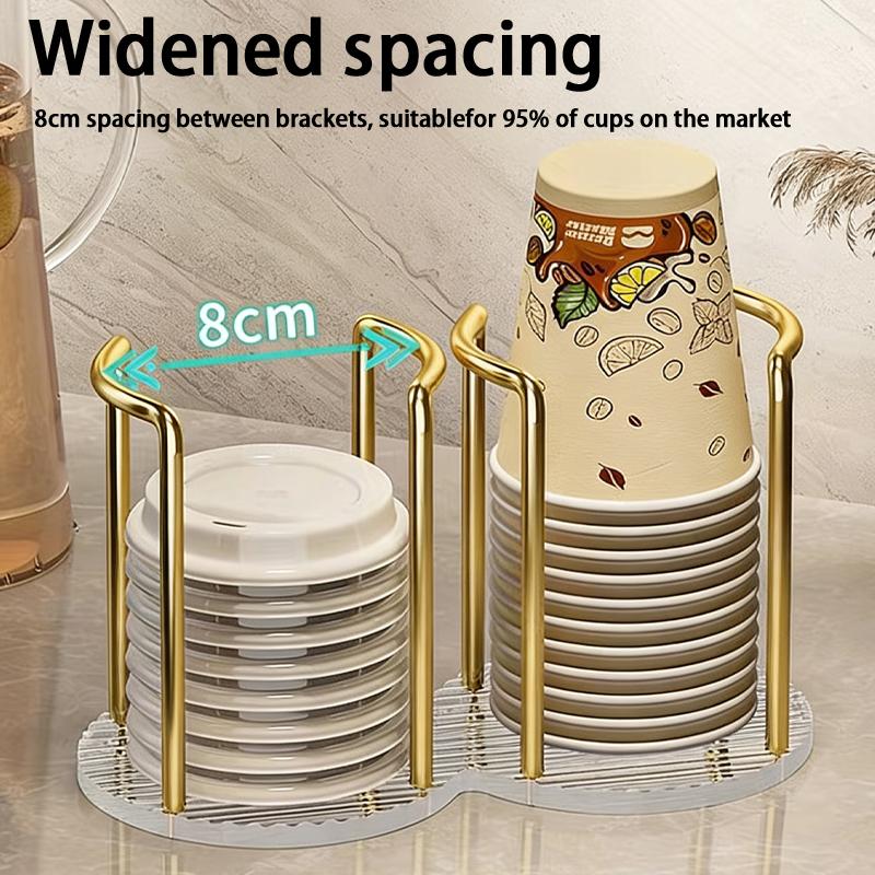 Coffee Paper Cup Organizer for Kitchen Disposable Cup Holder Practical Storage Rack for Home Desk Use