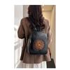 Women's Vintage Embossed PU Leather Backpack, Convertible 3-Way Casual Daypack, Lightweight Commuter Travel Backpack Purse