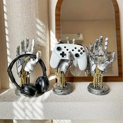 Cyberpunk Robot Gamepad Bracket, Earphone Storage Hanger, Desktop Ornament, Room Storage Artifact