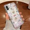 Cartoon Rabbit Pattern Silicone Case For iPhone 15 Pro Max 13 12 Mini 11 14 XR XS 7 8 Plus SE 2 3 Soft Airbag Protection Covers