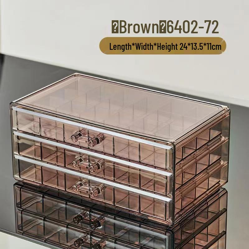 Clear Acrylic Multi-Layer Jewelry Organizer with Drawers for Rings, Earrings, and Necklaces