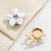 Fashion Alloy Pearl Button Covers Shirt Sleeve Cufflinks Flower Collar Clips Decorative Elegant Accessories