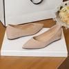 Women's Pointed-toe Patent Leather Flats, High-quality Slip-on Design, Lace-up Style, Low-cut, 2026 Fashionable and Minimalist.