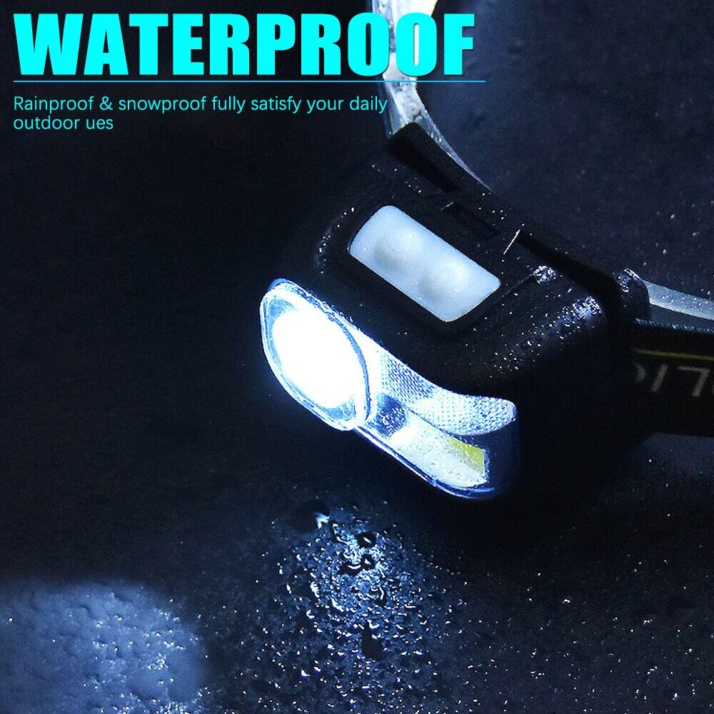 LED High Beam Distant Headlight Inductive USB Charging Portable Headset Lamp Outdoor Night Running Lamp Night Fishing Lamp