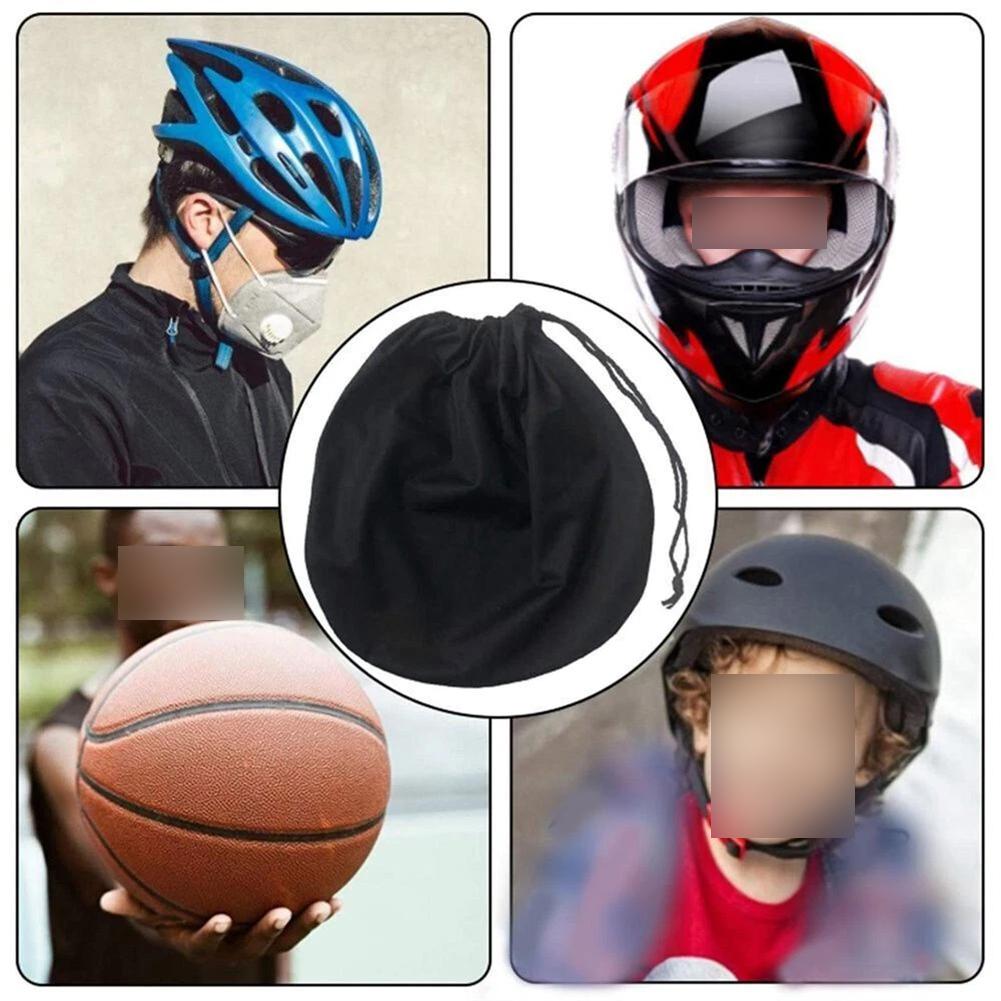 1 Pcs Motorcycle Helmet Protective Drawstring Helmet Bag Pocket Black Dust Proof Helmet Lid Protect Bag Equipment