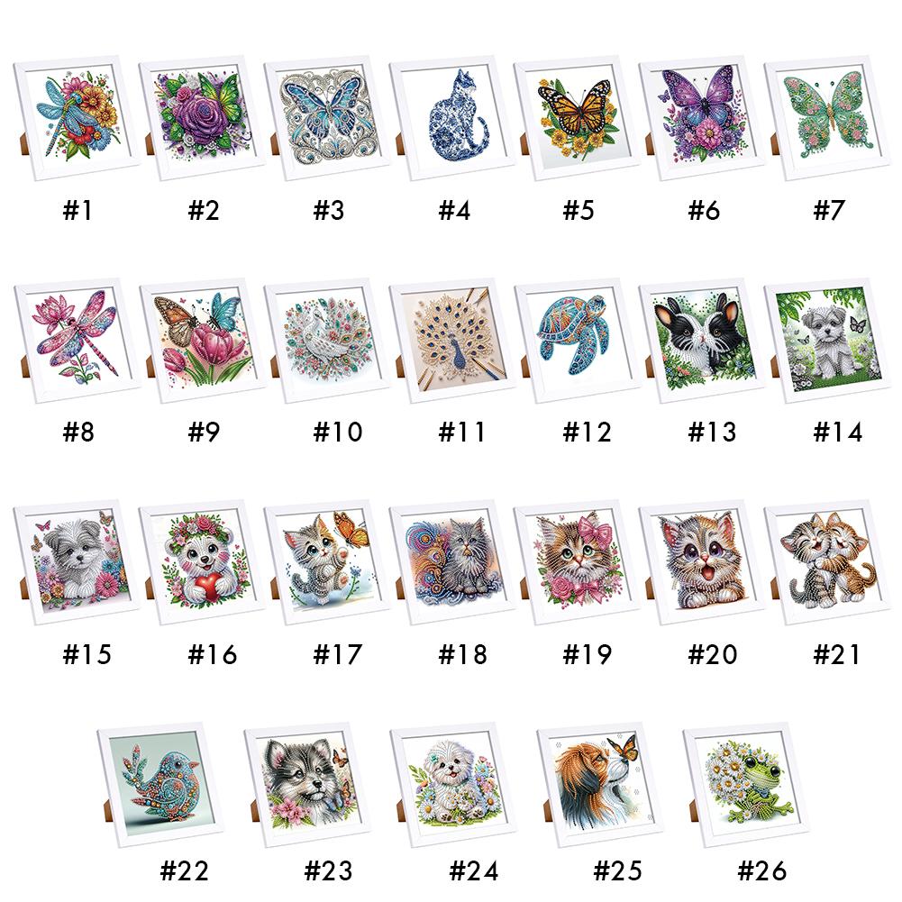 5D DIY Partial Special Shaped Drill Diamond Painting Kit W/ Frame Decor