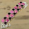 Natural Rhodonite Gemstone 925 Silver Chain Adjustable Bracelet For Girls