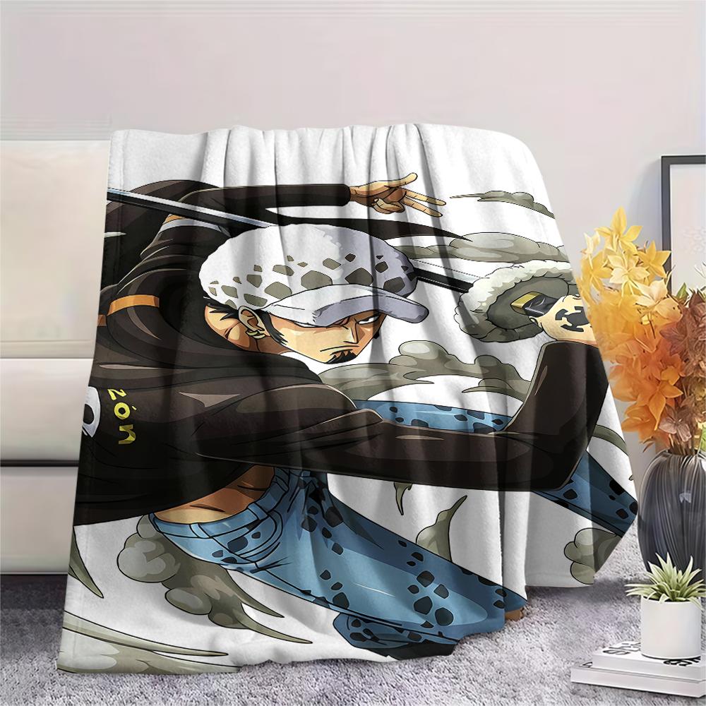 One Piece Character Print Flannel Blanket,High Quality Comfortable for All Seasons,Home Decor,Warmth and Comfort,Perfect for Christmas Gifts