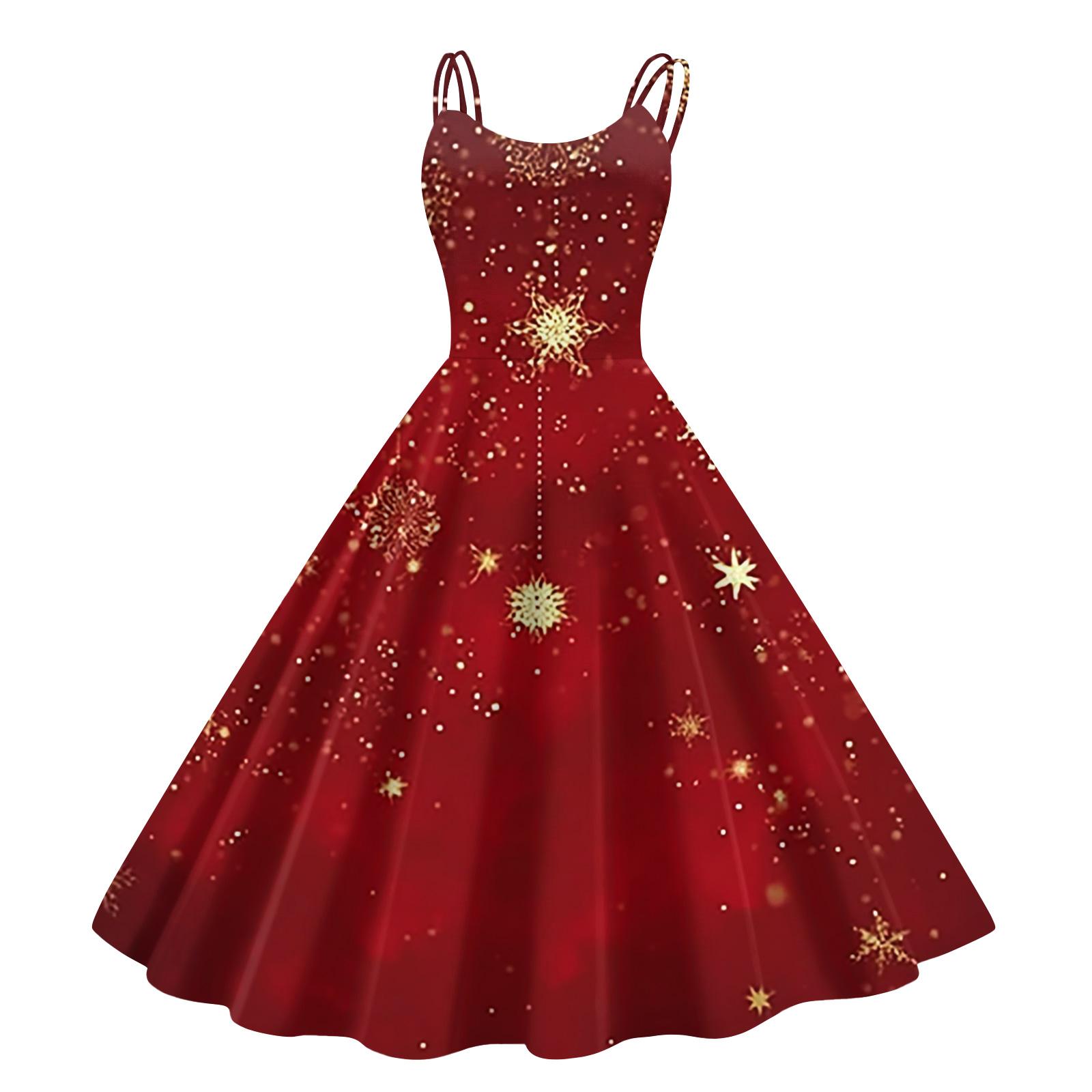 

Детская мода Повседневное платье с рождественским принтом Сексуальное с открытыми плечами Панк Ретро 160 арбуз красный