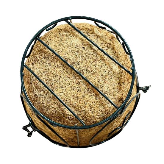 Metal Hanging Planter Basket Hanging Basket with Coconut Fiber Liner Wire Frame Flower Pot for Indoor Outdoor Plants Flowers