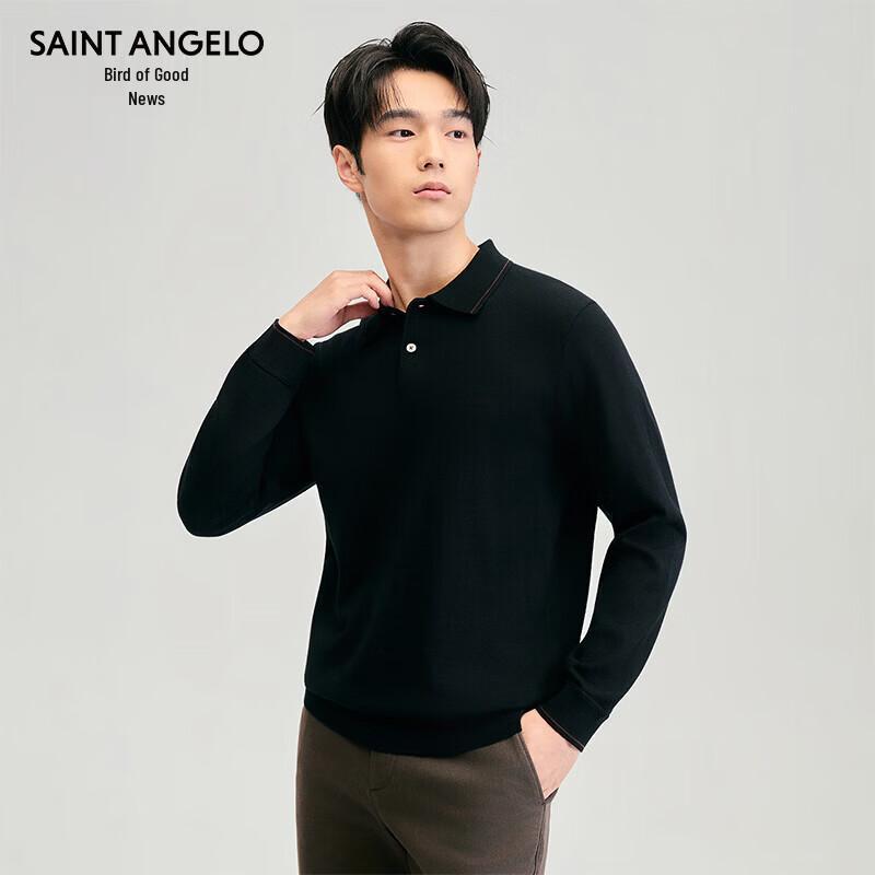 Baoxiniao Men's Polo Collar Washable Wool Sweater