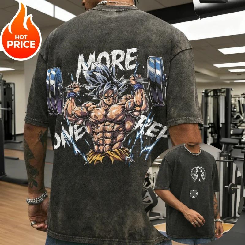 Super Saiyan Son Goku Gym Vintage Harajuku Anime Dragon Ball Men Summer T-Shirt Loose Women Streetwear Casual Short Sleeve Tee