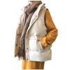 One Ambu Down Size L Women's Vest, Lightweight, Sleeveless, Stylish, Loose-Fitting, White,