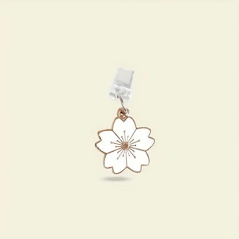 Sakura Design Zatyczka przeciwpyłowa do telefonu Pasuje do iPhone'a do Samsunga Interfejs Type-C Dekoracja telefonu Wieszak akcesoria do telefonu