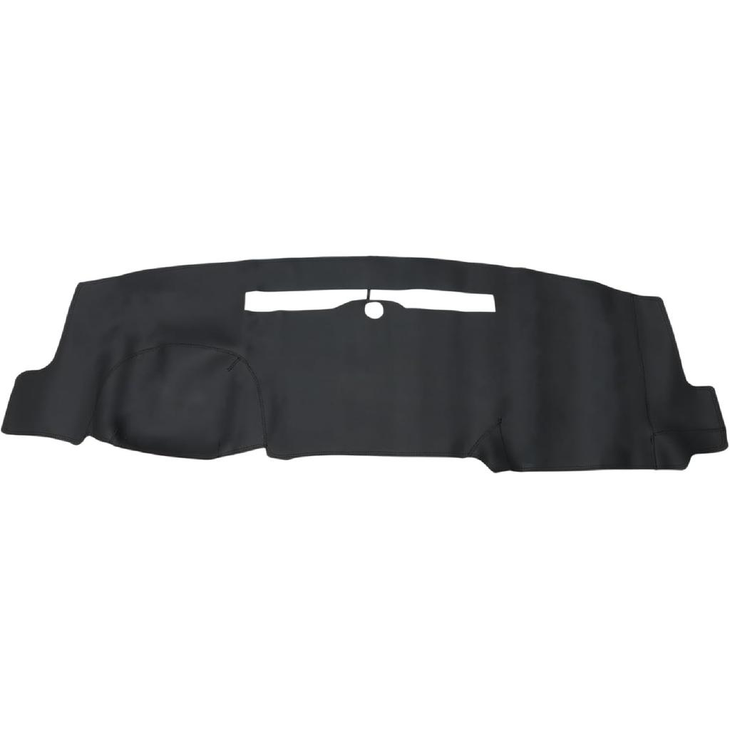 Leather Dashboard Cover for Chevy Silverado 2014-2018 Dashboard Mat Anti Slip Sun UV Heat Shield Protection Black