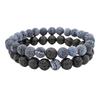 8MM Tigerauge & Vulkangestein Achat Partnerarmband – Heiß verkaufendes Schmuckstück