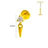 ASTM F136 G23 Titanium Labret Piercing Starfish Earring Stud Bee Leaf Push In CZ Threadless Cartilage 16/18/20G Body Jewelry