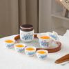 Guochao gift travel tea set portable white porcelain set travel tea drinking equipment accompanying express cup