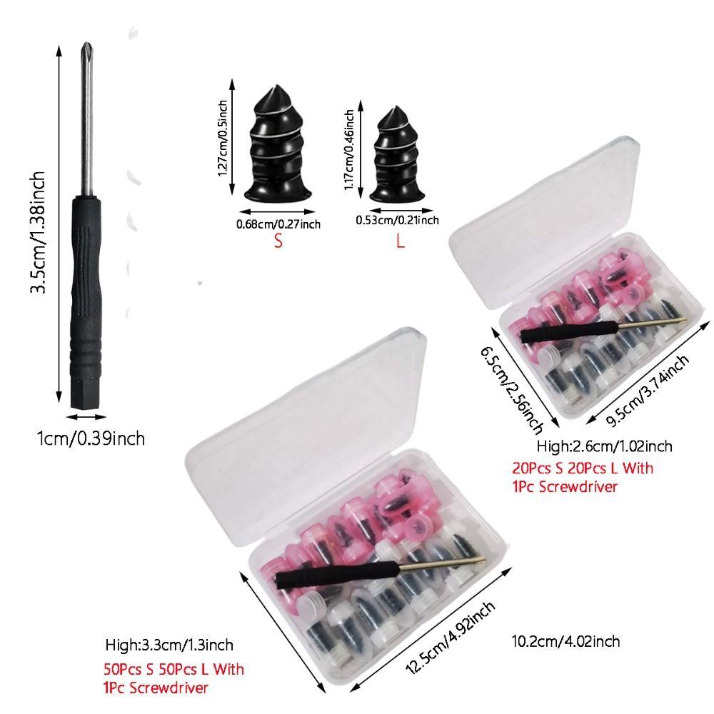 40/100Pcs Rubber Vacuum Tire Repair Nail Spiral Tire Rubber Nails Tool Car Tire Repair