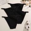 FINETOO 4 Pezzi Mutandine da Donna in Cotone Sexy Anello Metallico in Vita Biancheria Intima Mutandine Traspiranti Lisce Slip Morbidi da Donna Lingerie Comfort