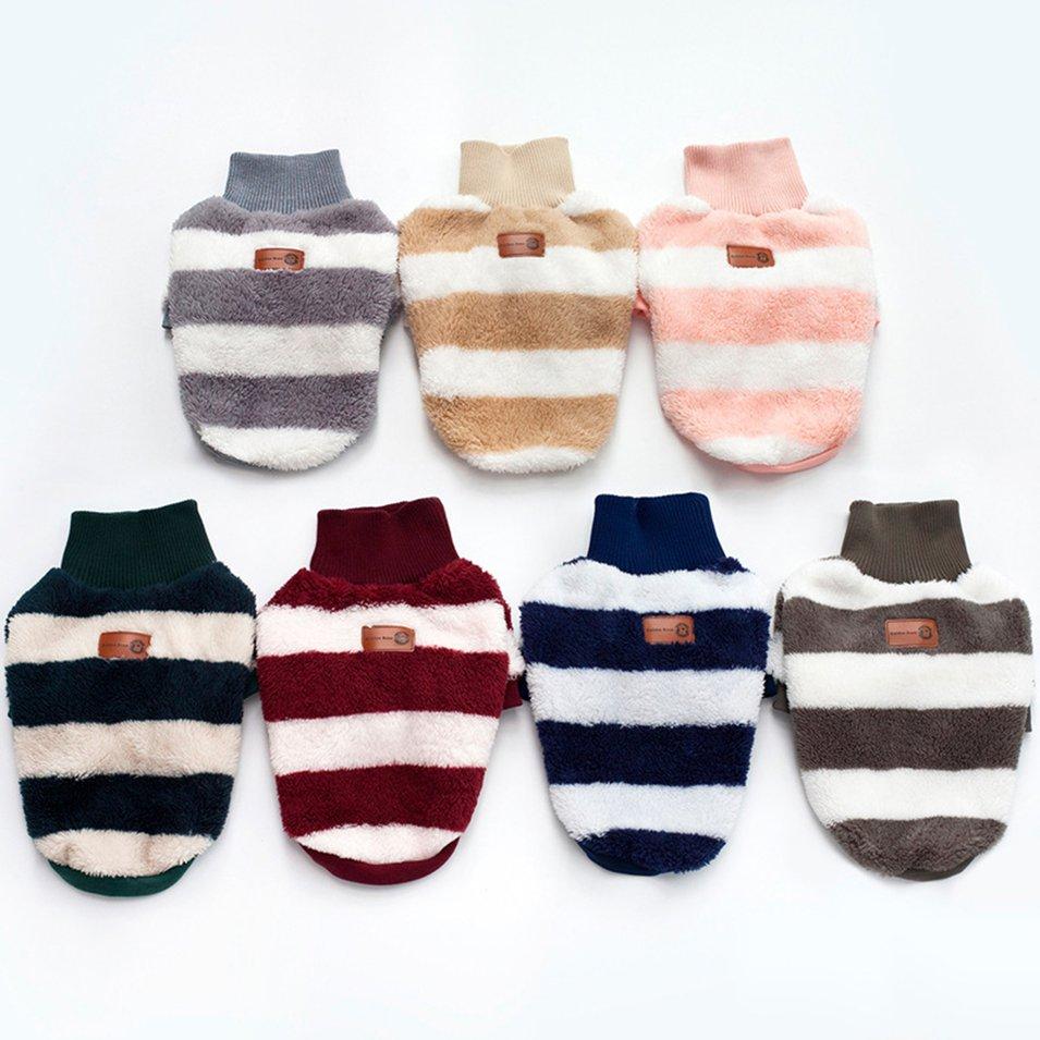 Buy Foot Wear New Autumn And Winter Pet Clothes Coral Fleece Striped