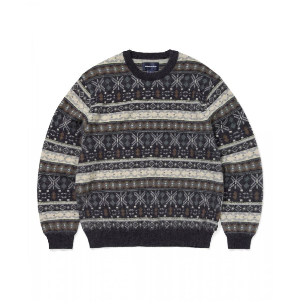 Thisisneverthat Fair Isle Knit Sweater Navy