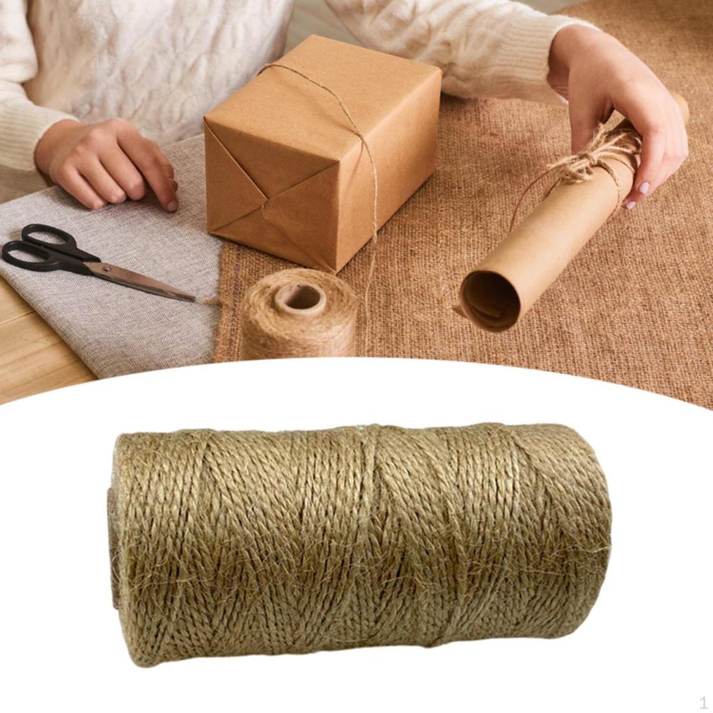 Fine Jute Twine Hemp Gift Wrapping Rope for DIY Artwork Packing Bundling
