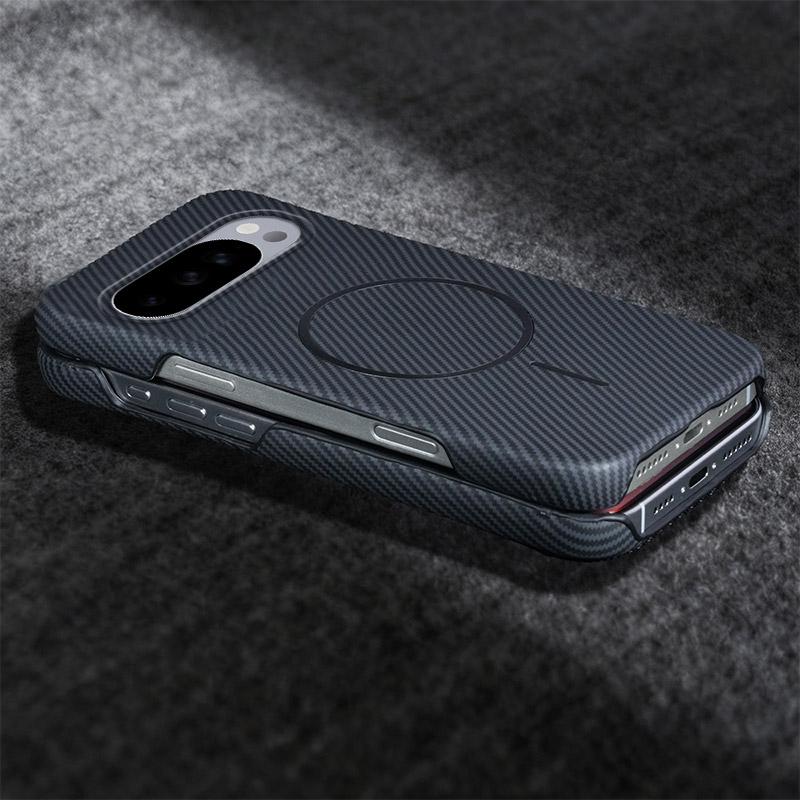 Carbon Fiber Magnetic For Magsafe Case For Google Pixel 10 9 Pro XL 10ProXL 9ProXL 9A Wireless Charger PC Frameless Phone Cover