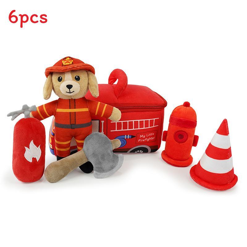 

Плюшевая игрушка Собака-пожарный с наполнителем из полипропиленового хлопка для интерактивной игры и сна