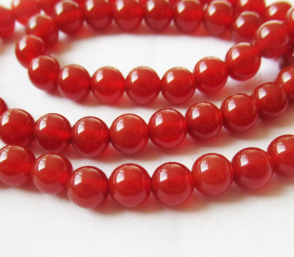 7A Red Agate Bead Strand 15 Inches 4mm/6mm Natural Gemstone Bead Spacer for DIY Jewelry Making