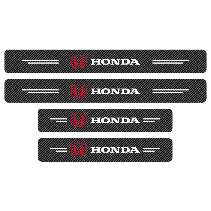 2025 Car New Honda Car Door Plate Carbon Fiber Threshold Protector Sticker Styling For Honda XR-V HR-V Envix Crider Xl1000 Xad