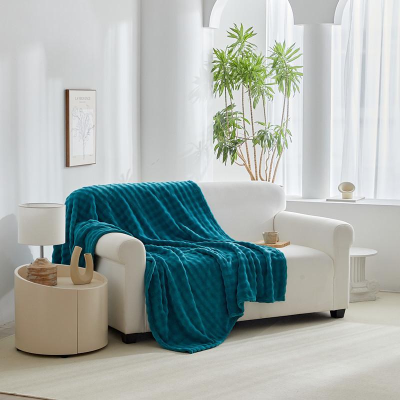 Summer Scandinavian Fleece Single Layer Coral Fleece Blanket Office Lunchtime Air Conditioning Blanket Blankets