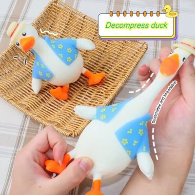 Quietschenten Weiches TPR Bunte Lichter Blinkende Tierpuppe Knetspielzeug Stressabbau Entlüftungsspielzeug Cartoon Entenpuppe Knetbar