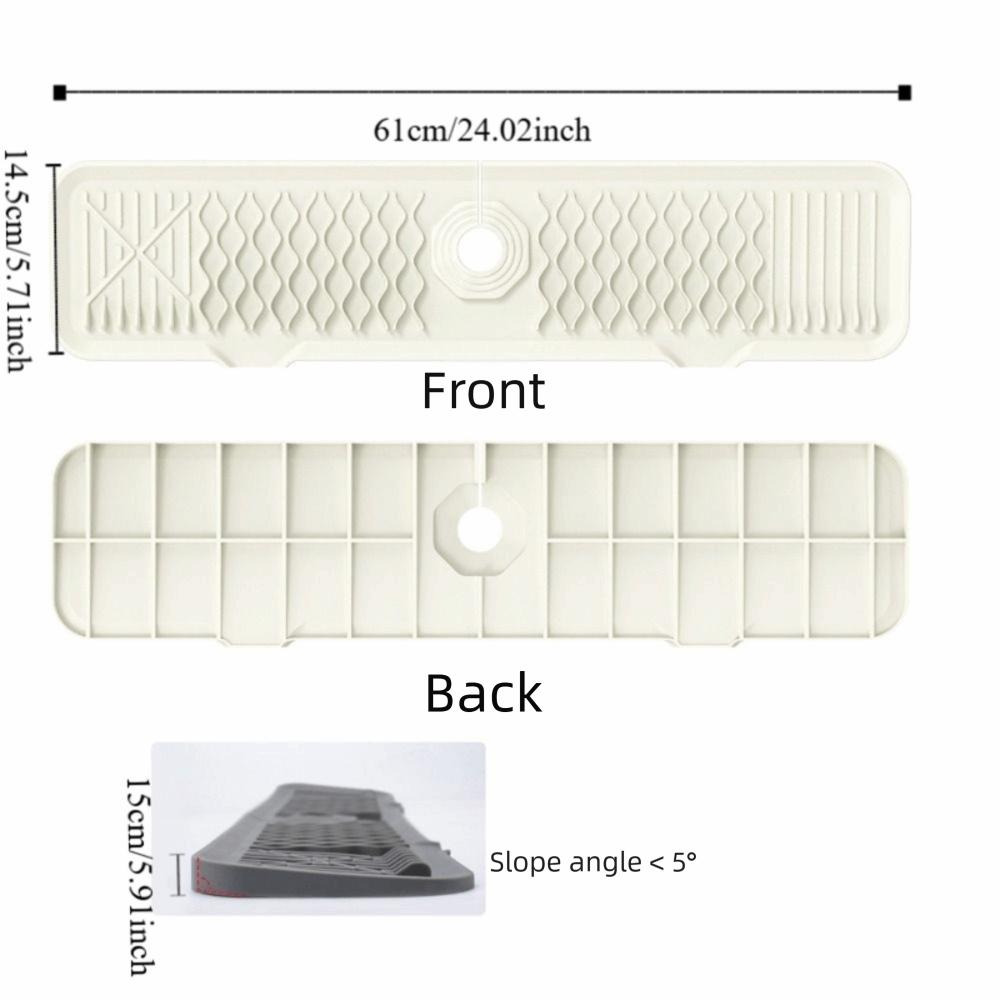 Extended Faucet Splash Guard Silicone Sink Protectors Mat Easy To Stall Sink Draining Pad  Hotel
