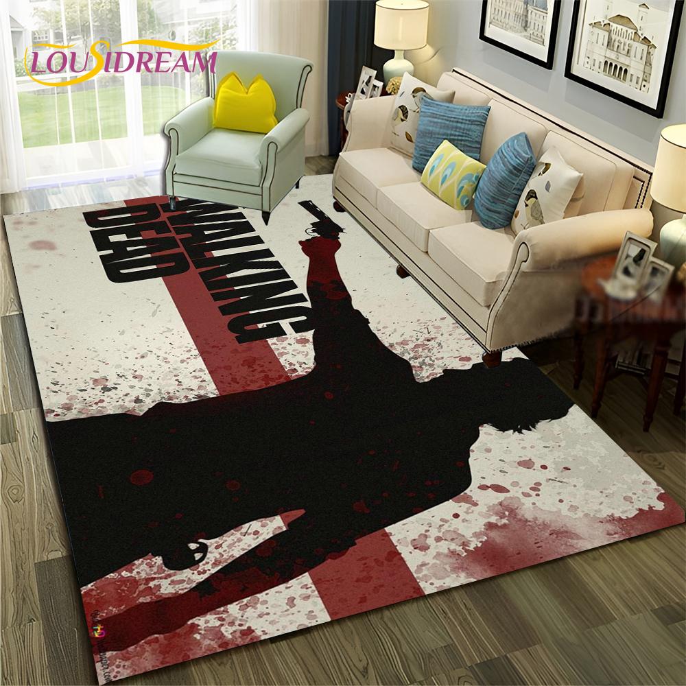 TWD The Walking Dead Rick Horror TV Carpet Rug for Home Living Room Bedroom Sofa Doormat Decor,kids Area Rug Non-slip Floor Mat