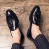 Men's pointed loafers Fashionable British style Wedding party outdoor leisure business walking flat bottomed men's shoes