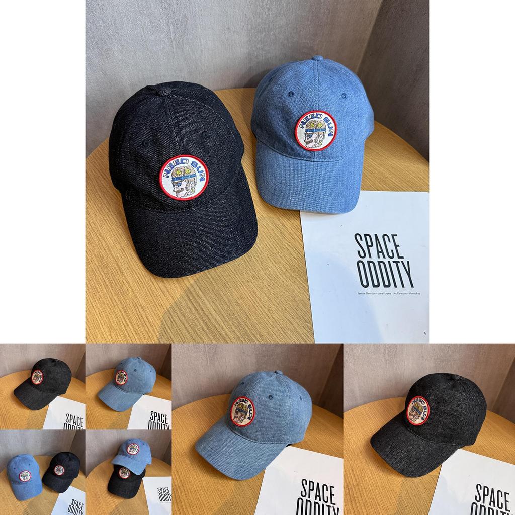 Embroidered Denim Baseball Cap With Breathable Sunshade For Summer And Casual Wear