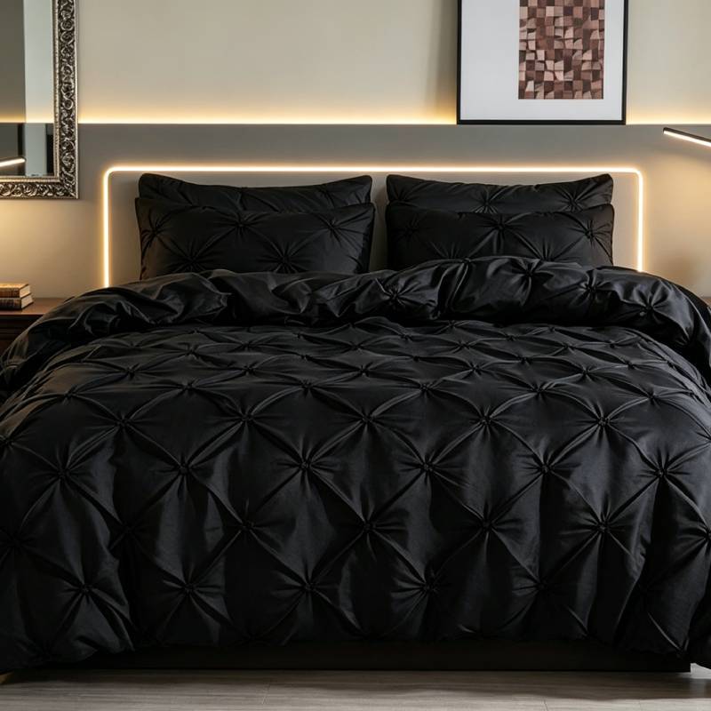 Minimalist Solid Color Duvet Cover And Pillowcase Set For Bedroom Decor