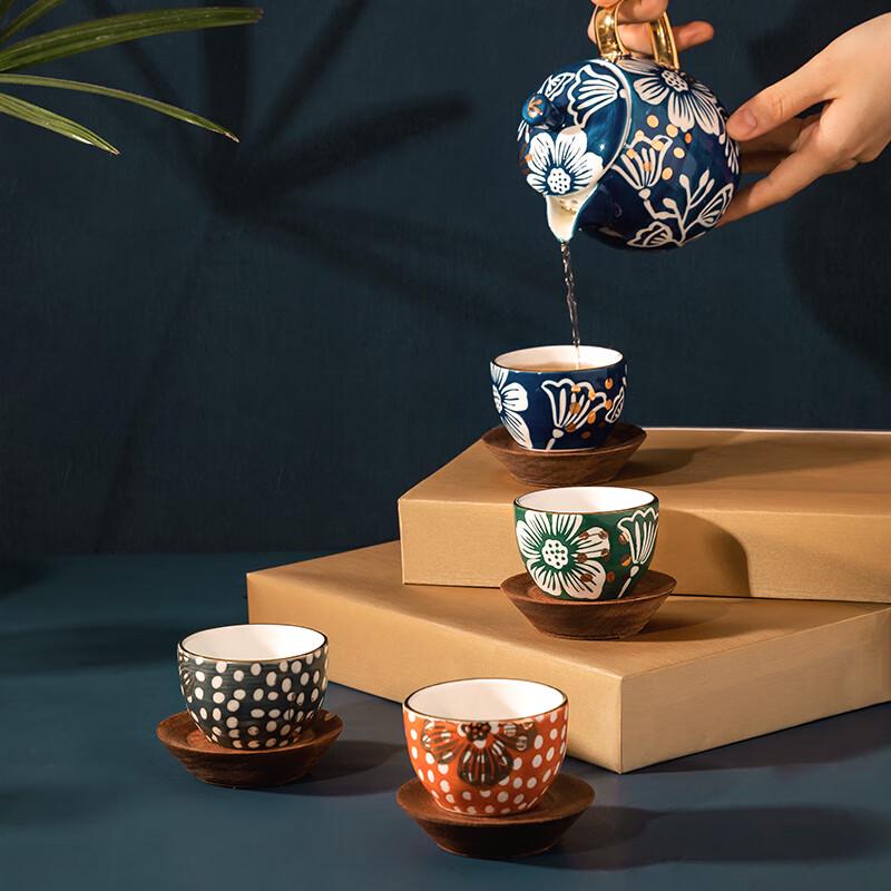 JOYYE 9-Piece Four Seasons Ceramic Gongfu Tea Set