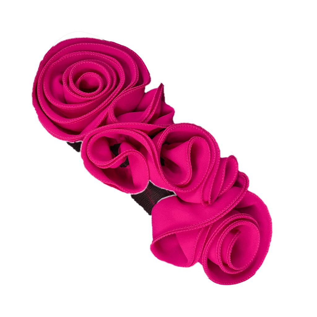 Handmade Costume Appliques Silk Flower for Stage Performers Dresses Project Materials 3D Flower Patches Garment Applique