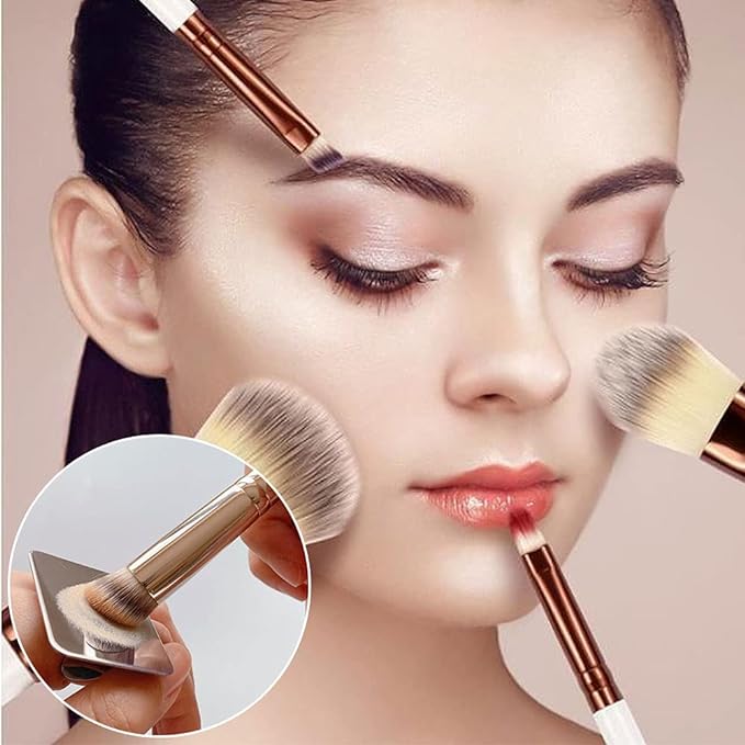 Cosmetics Mixing Palette 11.5x7.5 Cm Silver UBX with Knurled Handle Professional Makeup Tool