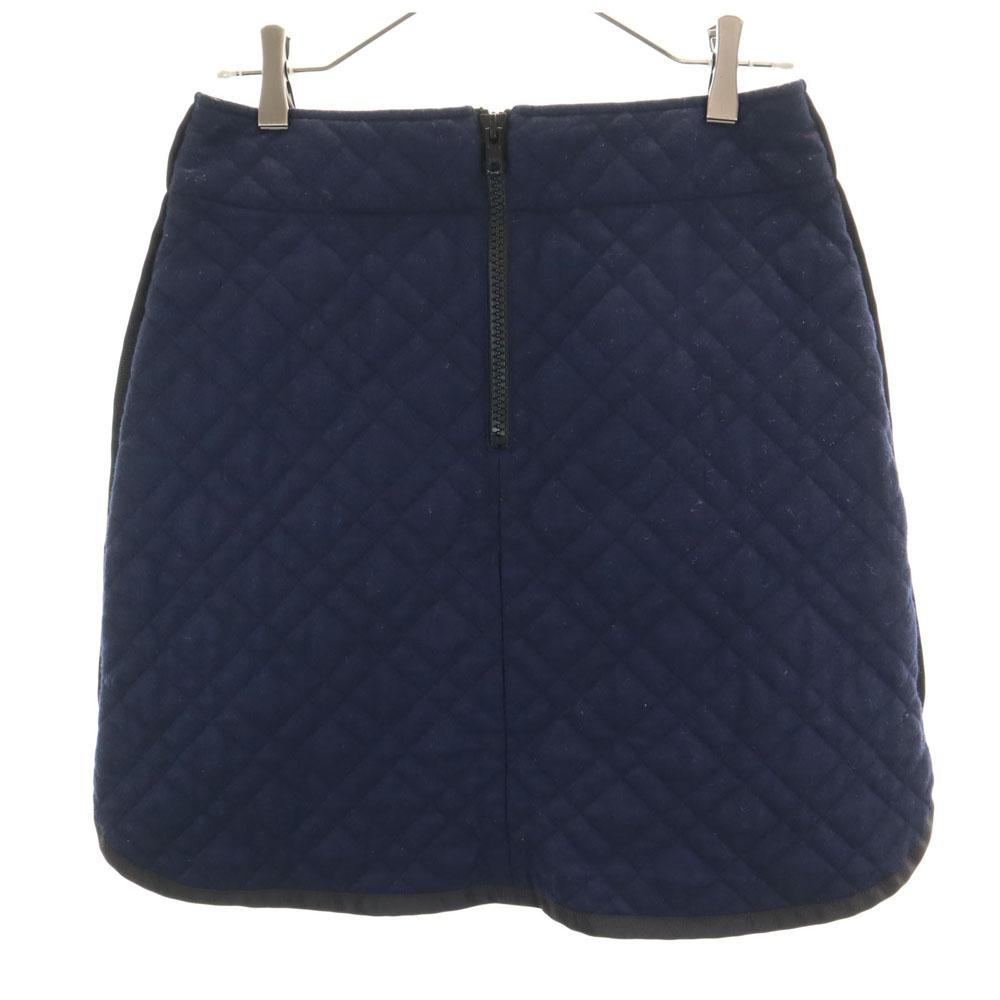 Sacai Luck Quilting Minirock 2 Marineblau Füllung aus Baumwolle Damen Gebraucht