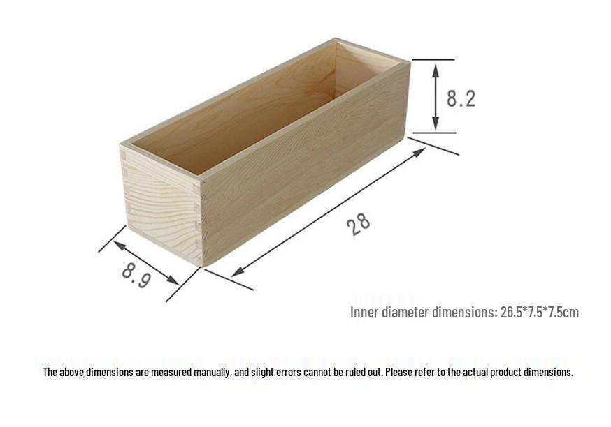 Rectangular Wooden Box and Silicone Soap Mold, 1200g DIY Tool
