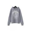 Mens Spiderweb Print Hooded Sweatshirt Casual Jogger Pants Set - Loose Fit Cotton Blend Streetwear Teens