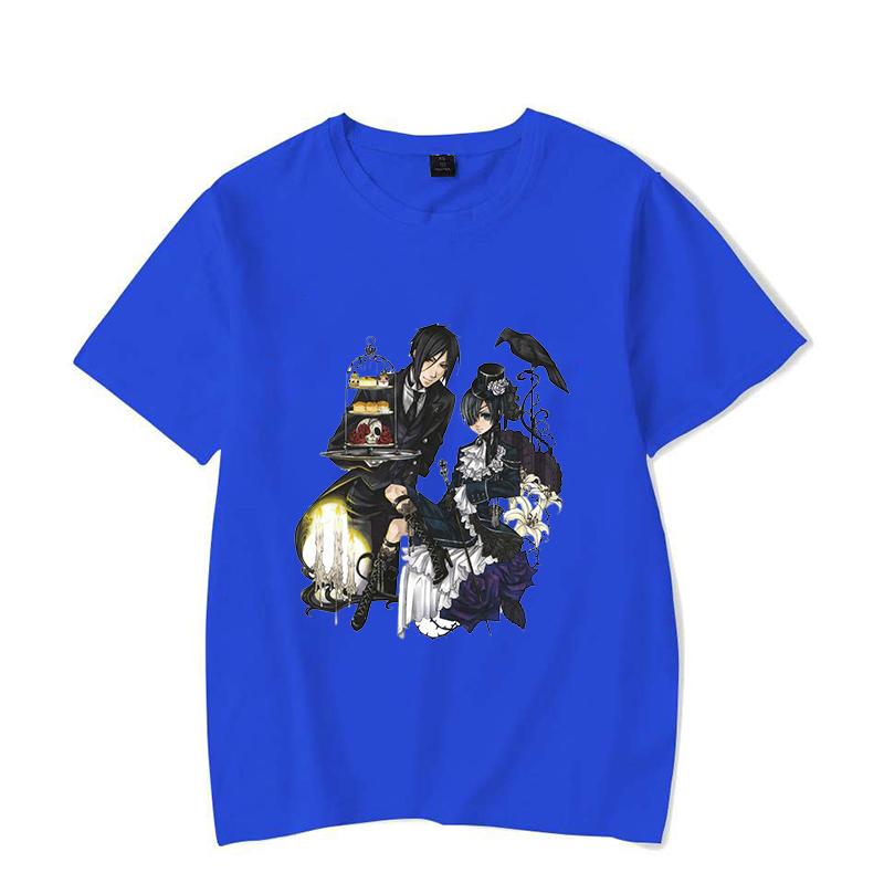 Hot Black Butler Print T-shirt Women Men Summer Casual Short Sleeve Round Neck Tops Fashion Anime Harajuku T-shirts